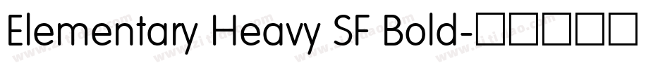 Elementary Heavy SF Bold字体转换